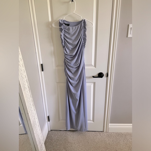 ZARA Ruffled Midi Dress Size Small - Picture 4 of 6